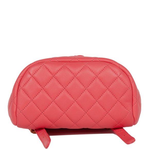 Chanel Mini Urban Spirit Backpack Rose Lambskin Gold Hardware - Picture 6 of 9